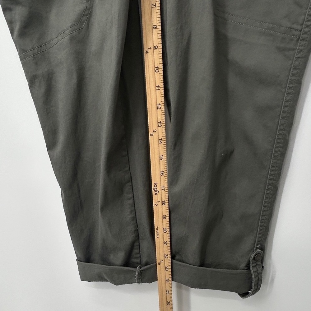 Democracy Womens 12 Olive Green Ab Technology Utility Cargo Cropped Pants - Picture 6 of 6
